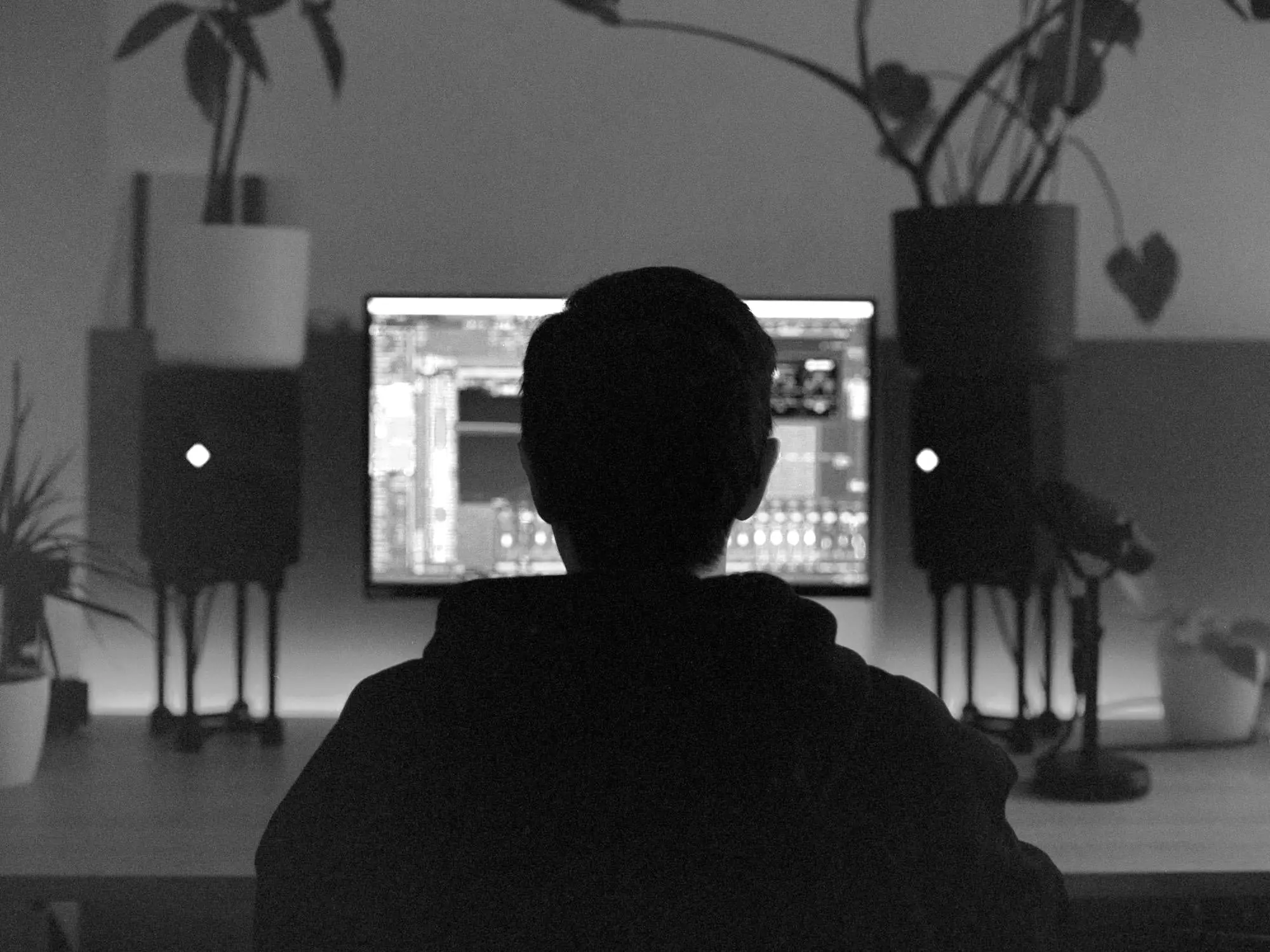 Roman Schweikert at the mixing desk